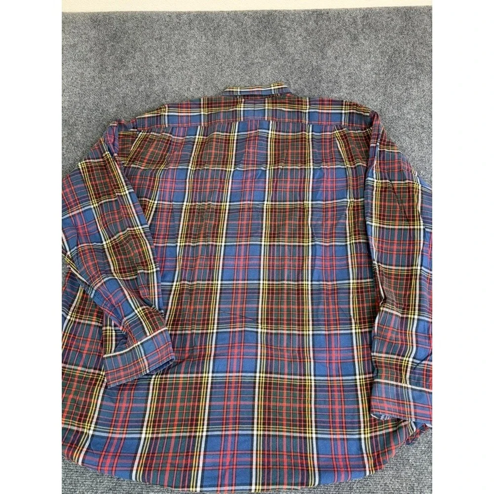 Polo Ralph Lauren G.I. Shirt Men's‎ Green Button Up Cotton Spandex Size XL